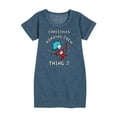 thumbnail image 1 of Cat in the Hat - Christmas Morning Crew Thing 2  - Toddler And Youth Girls Fleece Dress, 1 of 5