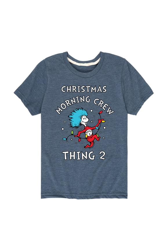 Cat in the Hat - Christmas Morning Crew Thing 2 - Toddler And Youth Short Sleeve Graphic T-Shirt