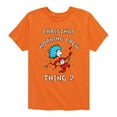 thumbnail image 1 of Cat in the Hat - Christmas Morning Crew Thing 2 - Toddler And Youth Short Sleeve Graphic T-Shirt, 1 of 5