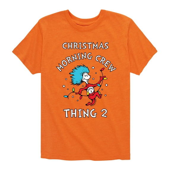 Cat in the Hat - Christmas Morning Crew Thing 2 - Toddler And Youth Short Sleeve Graphic T-Shirt