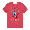thumbnail image 1 of Cat in the Hat - Christmas Morning Crew Thing 2 - Toddler And Youth Short Sleeve Graphic T-Shirt, 1 of 5