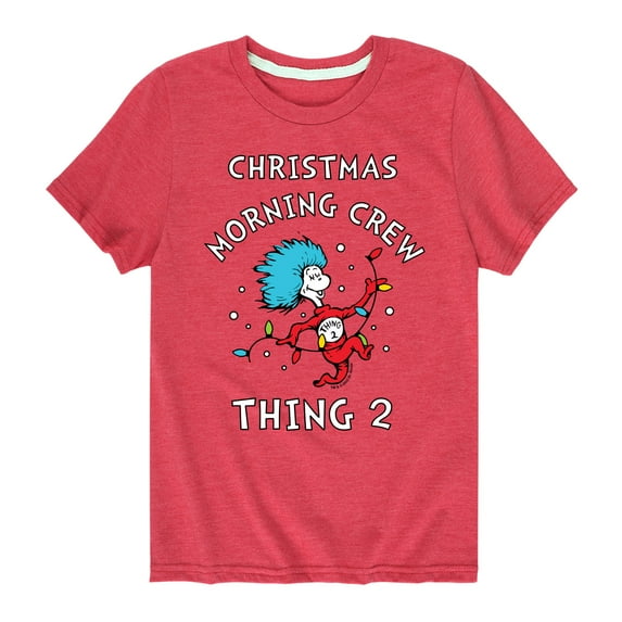 Cat in the Hat - Christmas Morning Crew Thing 2 - Toddler And Youth Short Sleeve Graphic T-Shirt