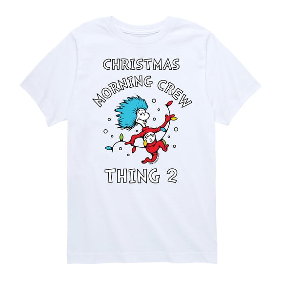 Cat in the Hat - Christmas Morning Crew Thing 2 - Toddler And Youth Short Sleeve Graphic T-Shirt