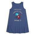 thumbnail image 1 of Cat in the Hat - Christmas Morning Crew Thing 2  - Toddler and Youth Girls A-line Dress, 1 of 5