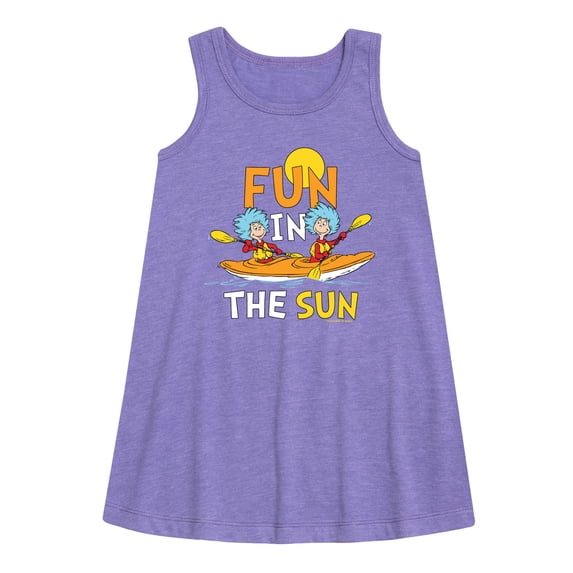Cat in the Hat - Fun In The Sun Kayaking - Toddler & Youth Girls A-line Dress