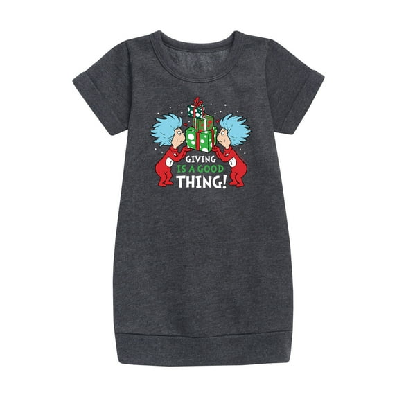 Cat in the Hat - Giving Is A Good Thing - Toddler And Youth Girls Fleece Dress