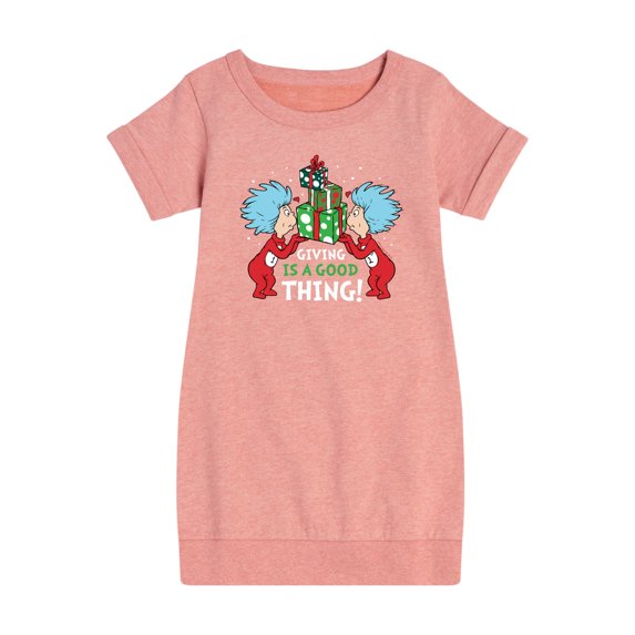 Cat in the Hat - Giving Is A Good Thing - Toddler And Youth Girls Fleece Dress