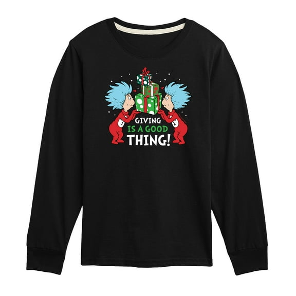Cat in the Hat - Giving Is A Good Thing - Toddler And Youth Long Sleeve Graphic T-Shirt