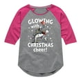 thumbnail image 1 of Cat in the Hat - Glowing Christmas Cheer  - Toddler And Youth Girls Raglan Graphic T-Shirt, 1 of 5