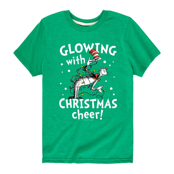 Cat in the Hat - Glowing Christmas Cheer - Toddler And Youth Short Sleeve Graphic T-Shirt
