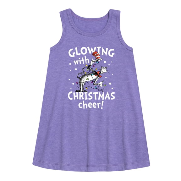 The Cat in the Hat - Glowing Christmas Cheer - Toddler and Youth Girls A-line Dress