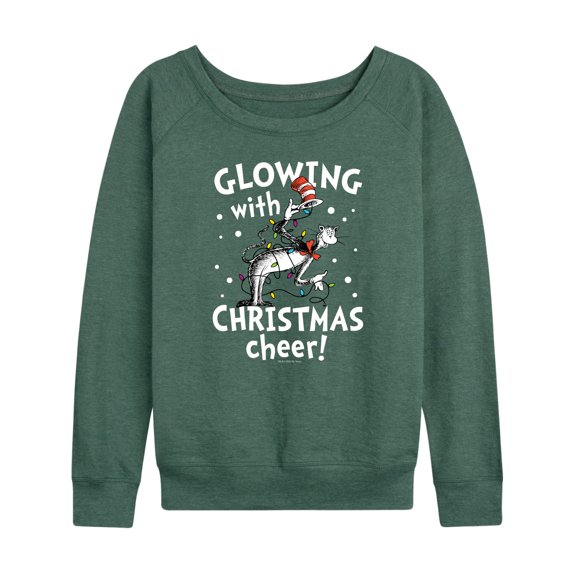 The Cat in the Hat - Glowing Christmas Cheer - Women's Raglan Graphic T-Shirt