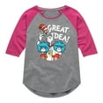 thumbnail image 1 of Cat in the Hat - Great Idea - Toddler And Youth Girls Raglan Graphic T-Shirt, 1 of 5