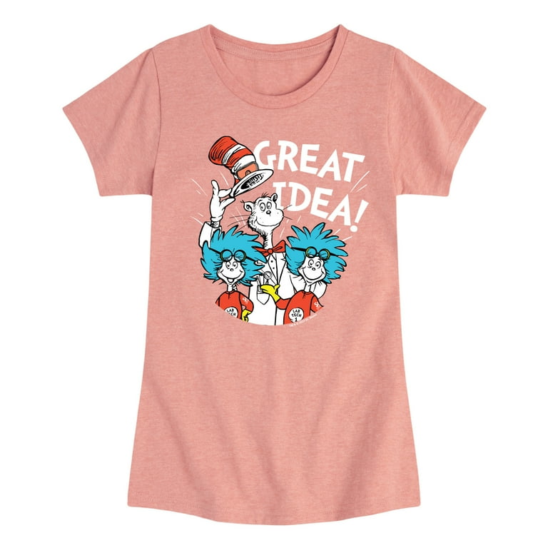 Cat in the Hat Great Idea Toddler And Youth Girls Short Sleeve