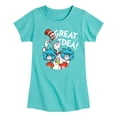 thumbnail image 1 of Cat in the Hat - Great Idea - Toddler And Youth Girls Short Sleeve Graphic T-Shirt, 1 of 5