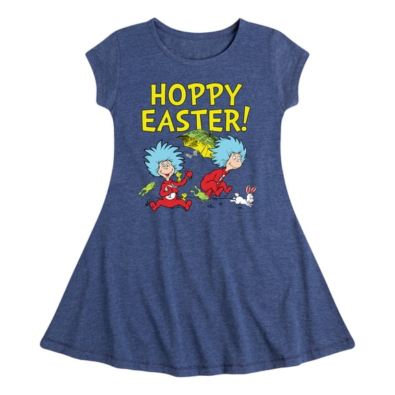 Cat in the Hat - Hoppy Easter - Toddler And Youth Girls Fit And Flare Dress