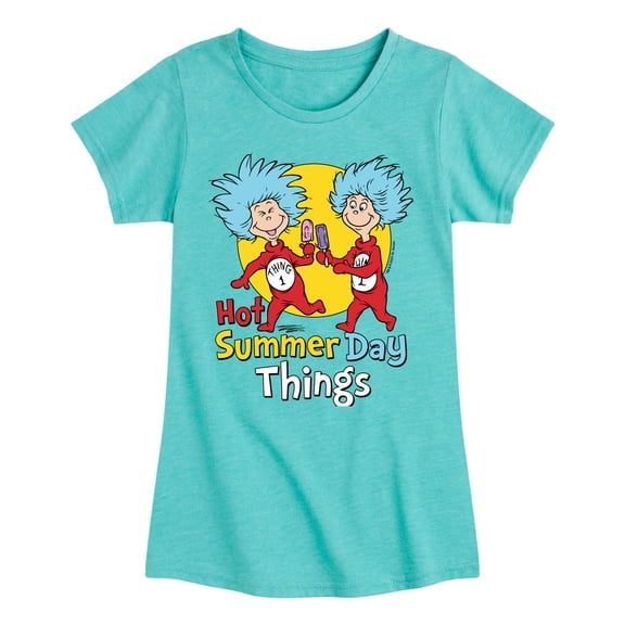 The Cat in the Hat - Hot Summer Day Things - Toddler & Youth Girls Short Sleeve Graphic T-Shirt