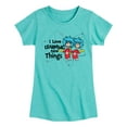 thumbnail image 1 of Cat in the Hat - I Love Learning Things - Toddler And Youth Girls Short Sleeve Graphic T-Shirt, 1 of 5