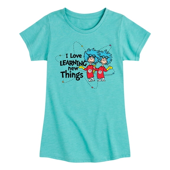 Cat in the Hat - I Love Learning Things - Toddler And Youth Girls Short Sleeve Graphic T-Shirt