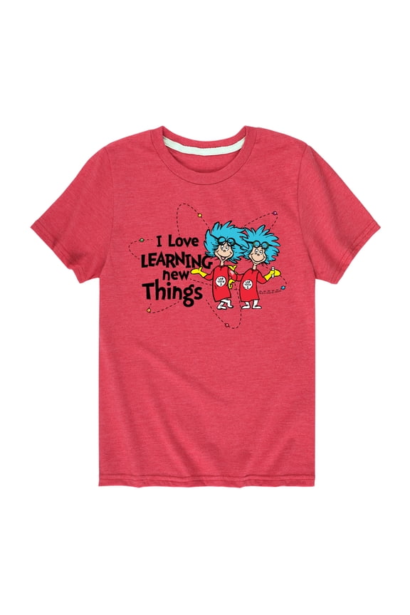 Cat in the Hat - I Love Learning Things - Toddler And Youth Short Sleeve Graphic T-Shirt