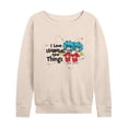 thumbnail image 1 of The Cat in the Hat - I Love Learning Things - Women's Lightweight French Terry Long Sleeve Shirt, 1 of 5