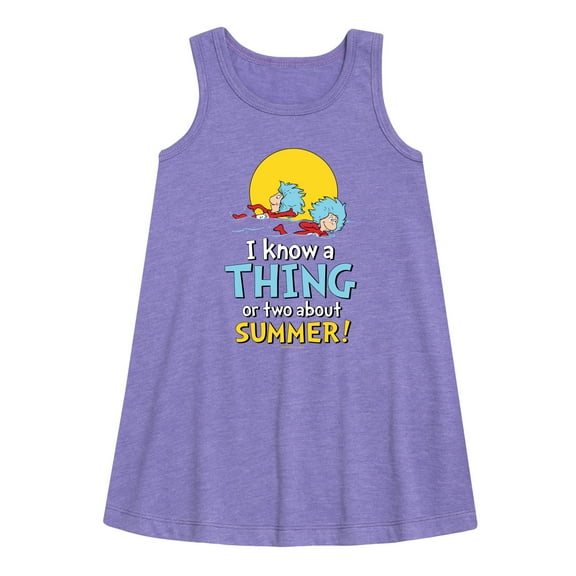 Cat in the Hat - Know Thing Or Two Summer - Toddler & Youth Girls A-line Dress