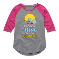 thumbnail image 1 of Cat in the Hat - Know Thing Or Two Summer - Toddler & Youth Girls Raglan Graphic T-Shirt, 1 of 4