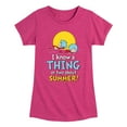 thumbnail image 1 of Cat in the Hat - Know Thing Or Two Summer - Toddler & Youth Girls Short Sleeve Graphic T-Shirt, 1 of 4