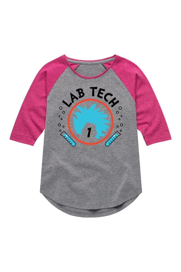 - Lab Tech 1 - Toddler And Youth Girls Raglan Graphic T-Shirt