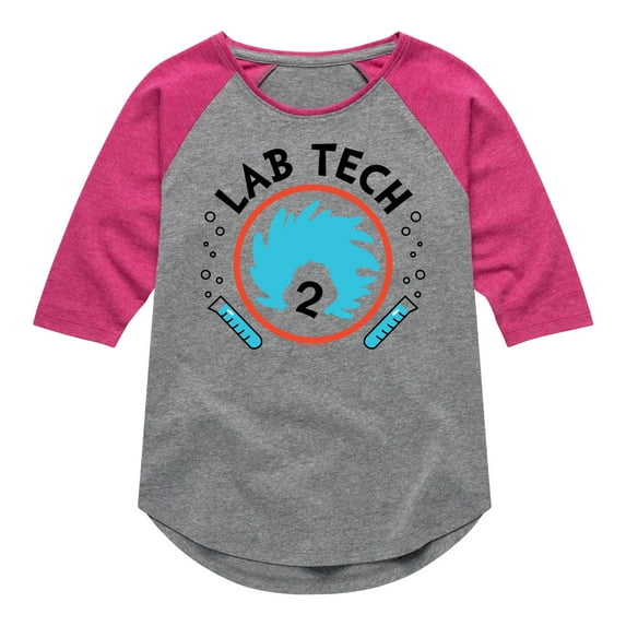 The Cat in the Hat - Lab Tech 2 - Toddler And Youth Girls Raglan Graphic T-Shirt