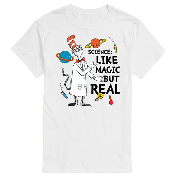 Cat in the Hat - Science Like Magic But Real - Men's Short Sleeve Graphic T-Shirt
