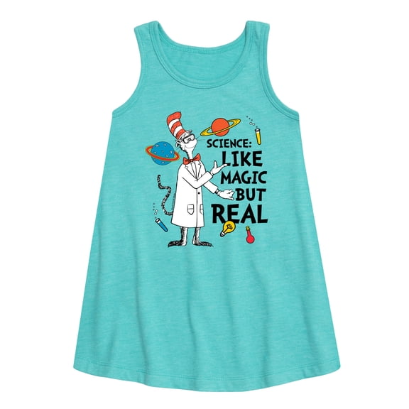 Cat in the Hat - Science Like Magic But Real - Toddler and Youth Girls A-line Dress