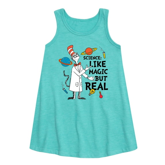 Cat in the Hat - Science Like Magic But Real - Toddler and Youth Girls A-line Dress