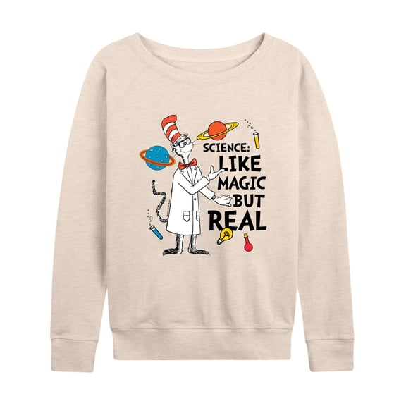 The Cat in the Hat - Science Like Magic But Real - Women's Lightweight French Terry Long Sleeve Shirt
