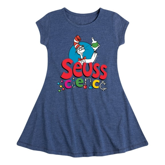 Cat in the Hat - Seuss Science - Toddler And Youth Girls Fit And Flare Dress