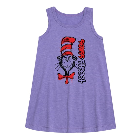 Cat in the Hat - Seuss Street - Toddler & Youth Girls A-line Dress