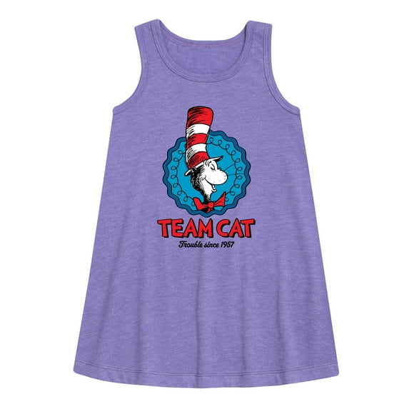 Cat in the Hat - Team Cat - Toddler & Youth Girls A-line Dress