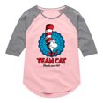thumbnail image 1 of The Cat in the Hat - Team Cat - Toddler & Youth Girls Raglan Graphic T-Shirt, 1 of 4