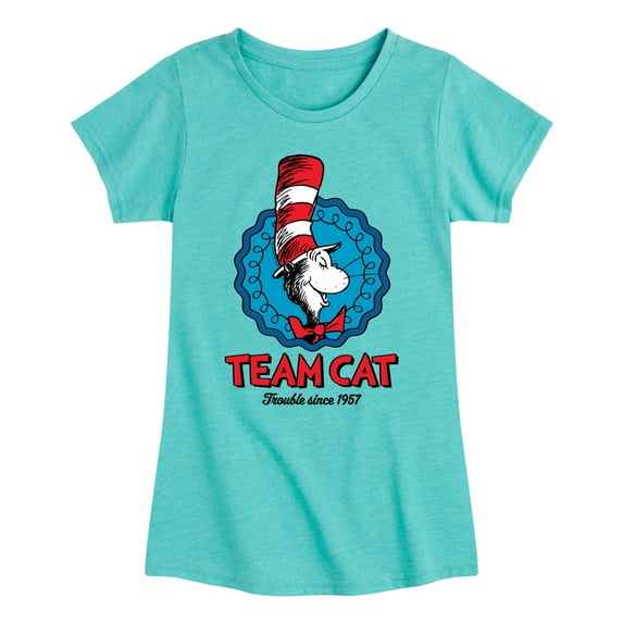 The Cat in the Hat - Team Cat - Toddler & Youth Girls Short Sleeve Graphic T-Shirt
