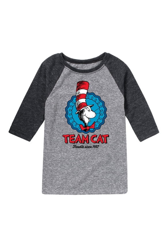 - Team Cat - Toddler & Youth Raglan Graphic T-Shirt