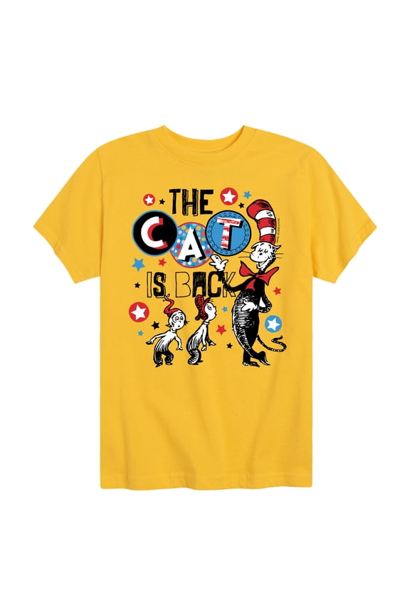 - The Cat Is Back Stars - Toddler & Youth Short Sleeve Graphic T-Shirt