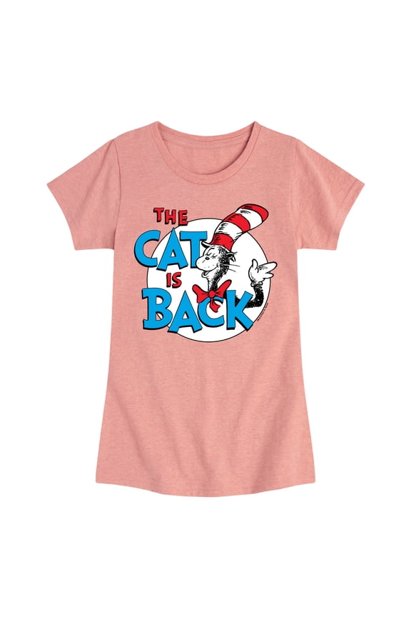 - The Cat Is Back - Toddler & Youth Girls Short Sleeve Graphic T-Shirt