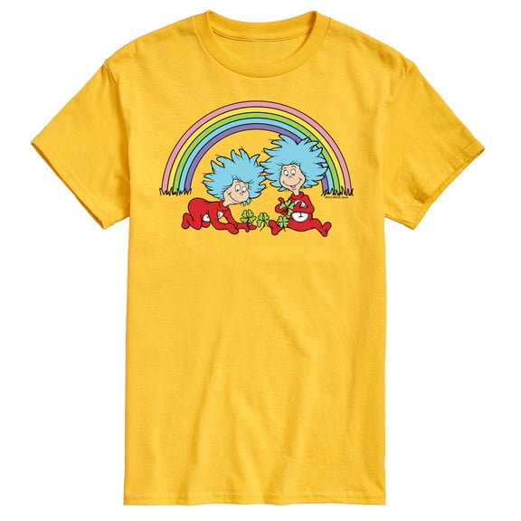 The Cat in the Hat - Thing 1 2 Rainbow - Men's Short Sleeve Graphic T-Shirt
