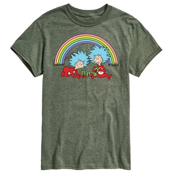 The Cat in the Hat - Thing 1 2 Rainbow - Men's Short Sleeve Graphic T-Shirt