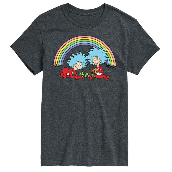 The Cat in the Hat - Thing 1 2 Rainbow - Men's Short Sleeve Graphic T-Shirt