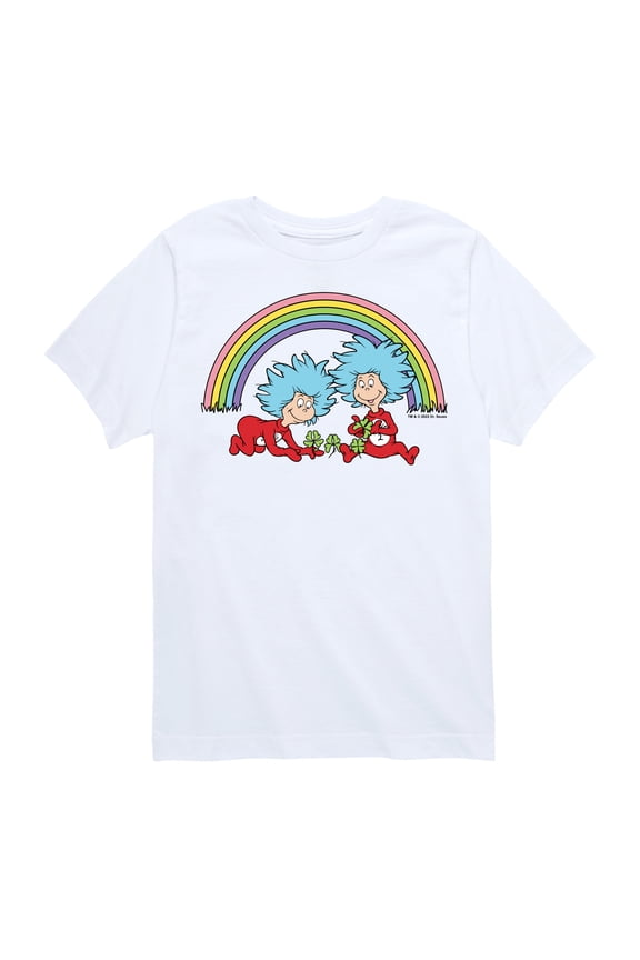 Cat in the Hat - Thing 1 2 Rainbow - Toddler And Youth Short Sleeve Graphic T-Shirt