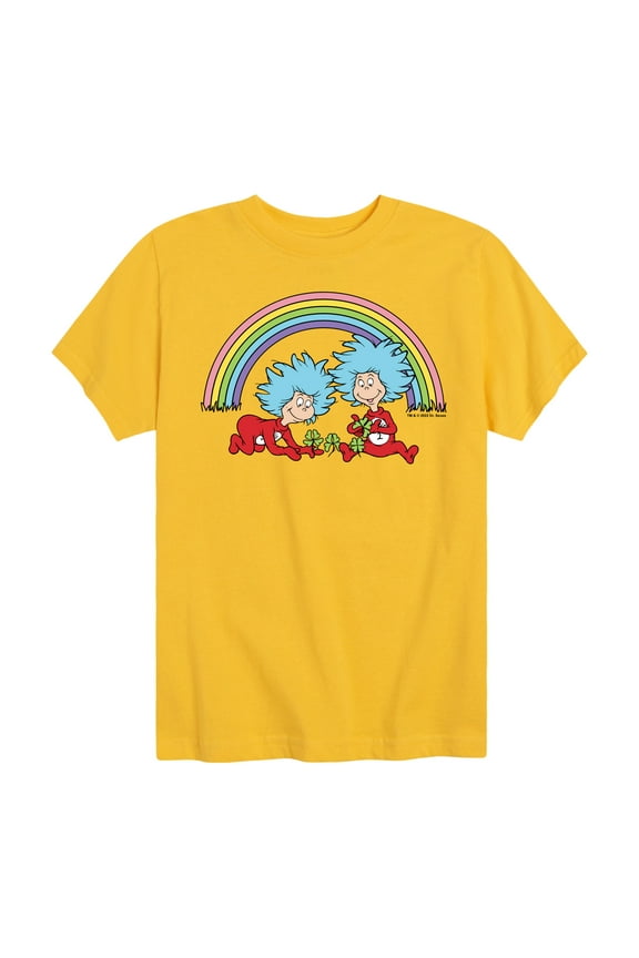 Cat in the Hat - Thing 1 2 Rainbow - Toddler And Youth Short Sleeve Graphic T-Shirt