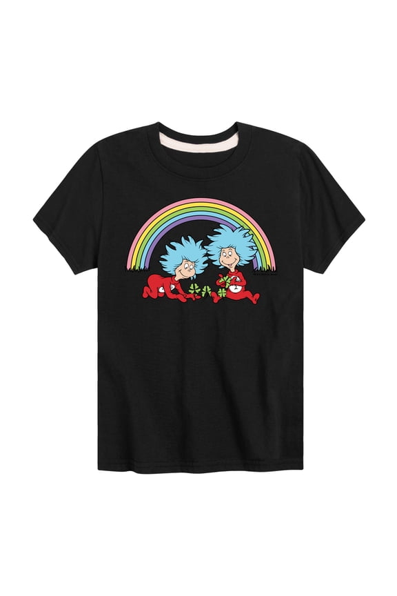Cat in the Hat - Thing 1 2 Rainbow - Toddler And Youth Short Sleeve Graphic T-Shirt