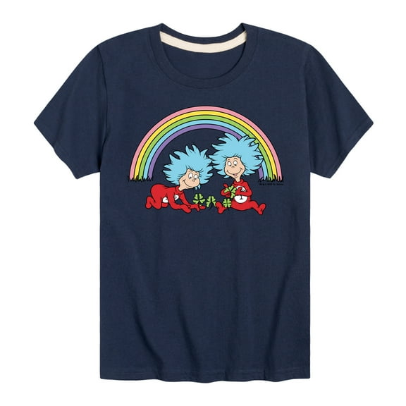 Cat in the Hat - Thing 1 2 Rainbow - Toddler And Youth Short Sleeve Graphic T-Shirt
