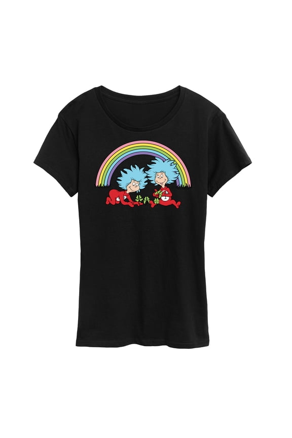 - Thing 1 2 Rainbow - Women's Short Sleeve Graphic T-Shirt